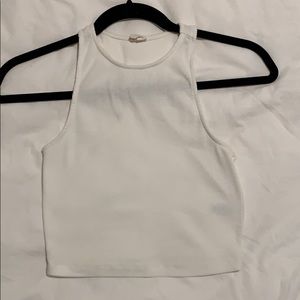 White cropped tank